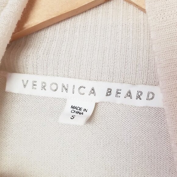 Veronica Beard 100% Merino Wool Turtleneck Tol Bell Sleeve Sweater S Cream Ivory - Picture 5 of 13